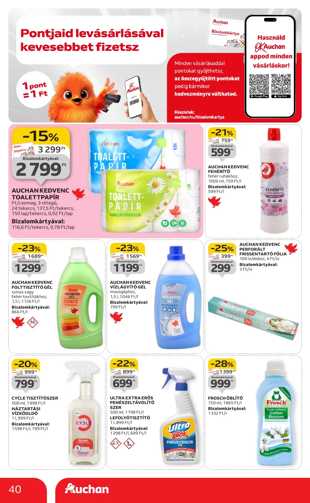 Auchan akciós újság Hipermarket 09.04–09.10 – 40. oldal