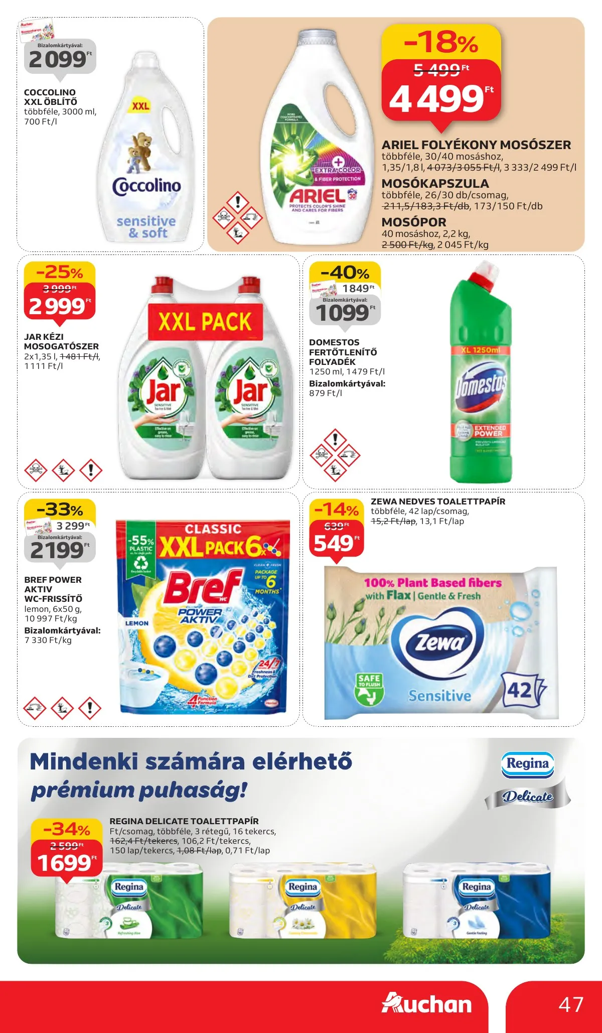 Auchan akciós újság Hipermarket 10.02–10.09 – 47. oldal