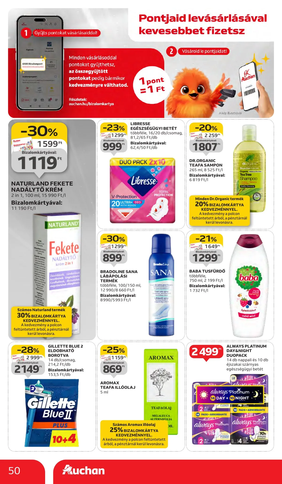 Auchan akciós újság Hipermarket 10.02–10.09 – 50. oldal