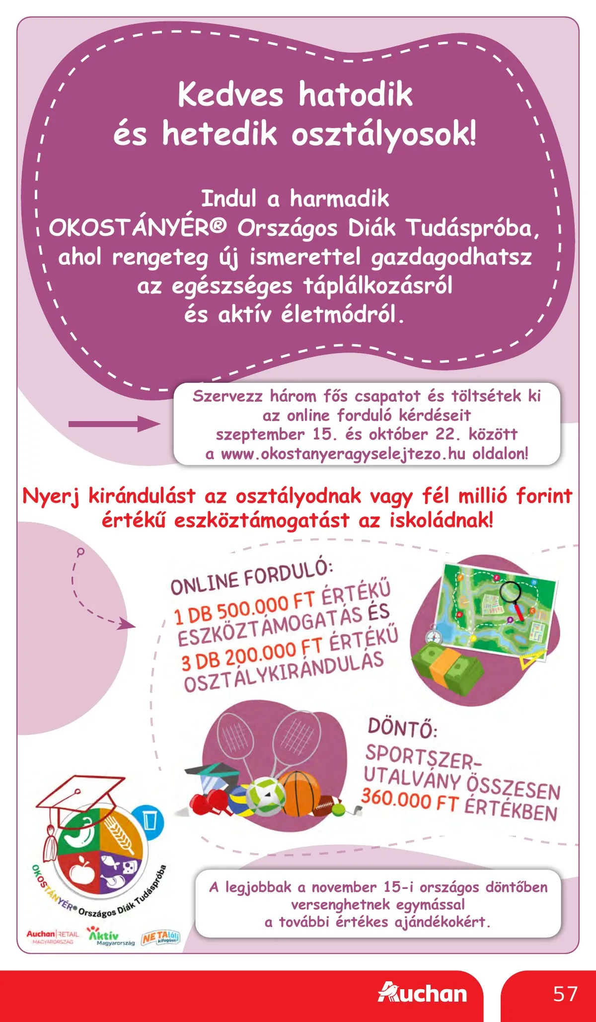 Auchan akciós újság Hipermarket 10.02–10.09 – 57. oldal