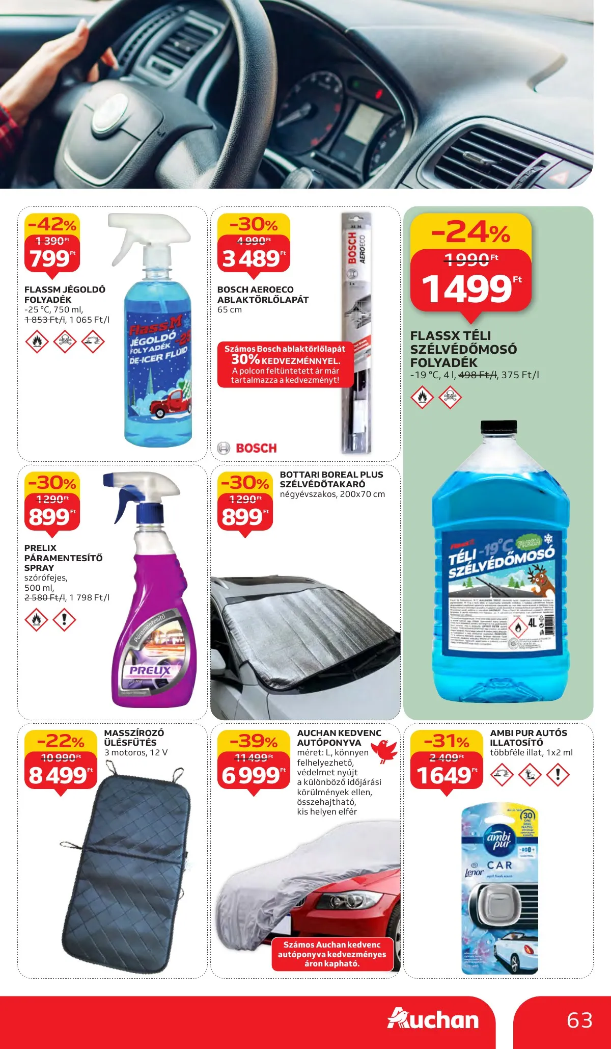 Auchan akciós újság Hipermarket 10.02–10.09 – 63. oldal