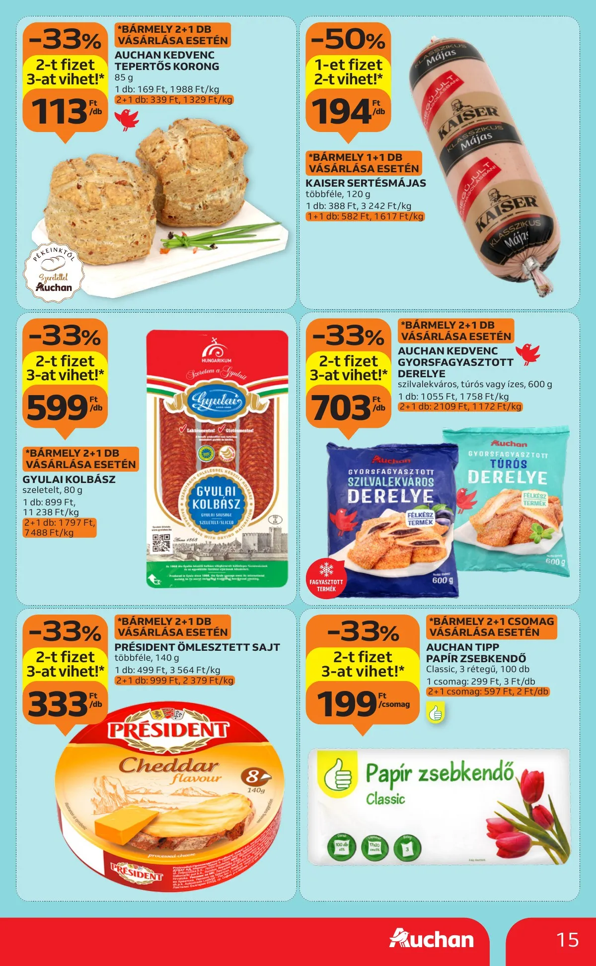 Auchan akciós újság Hipermarket 10.09–10.15 – 15. oldal