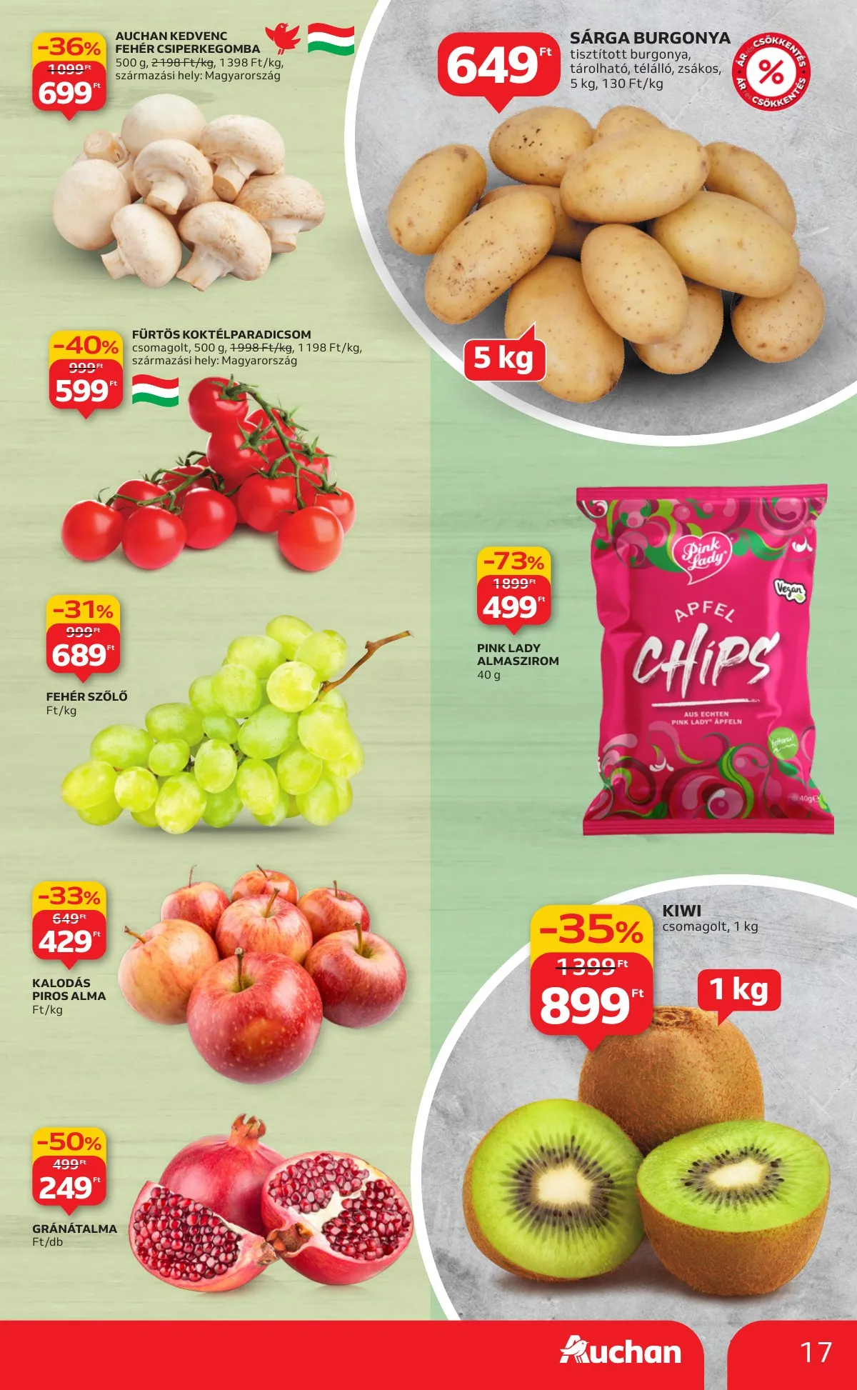 Auchan akciós újság Hipermarket 10.09–10.15 – 17. oldal