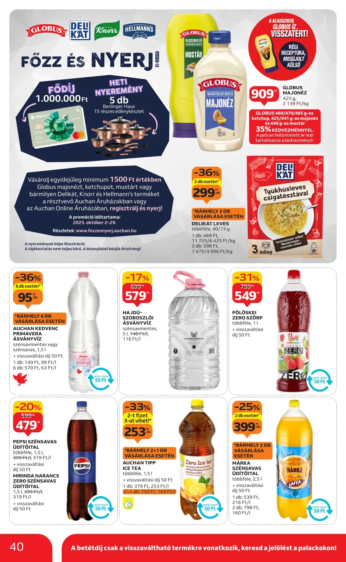 Auchan akciós újság Hipermarket 10.09–10.15 – 40. oldal