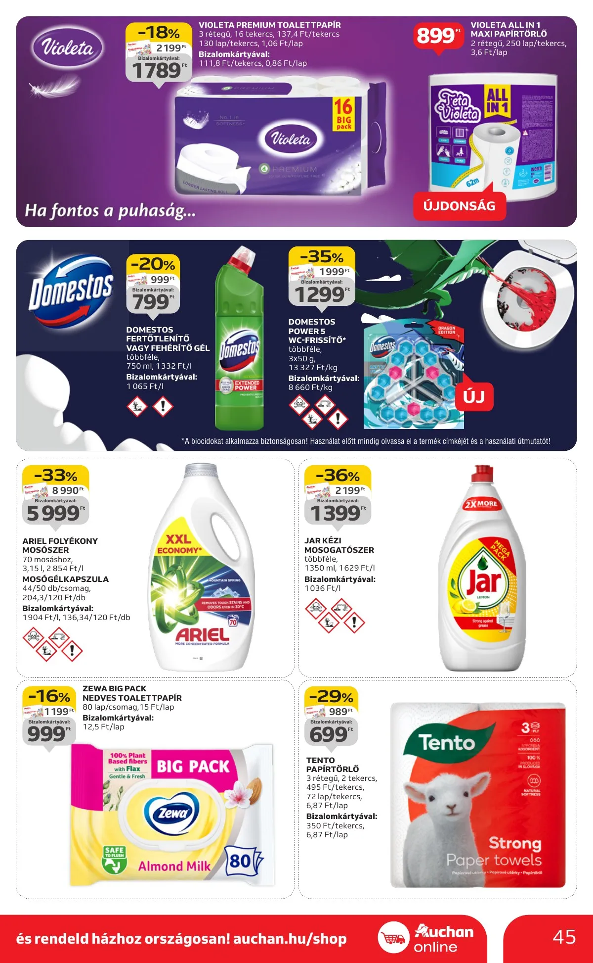 Auchan akciós újság Hipermarket 10.09–10.15 – 45. oldal