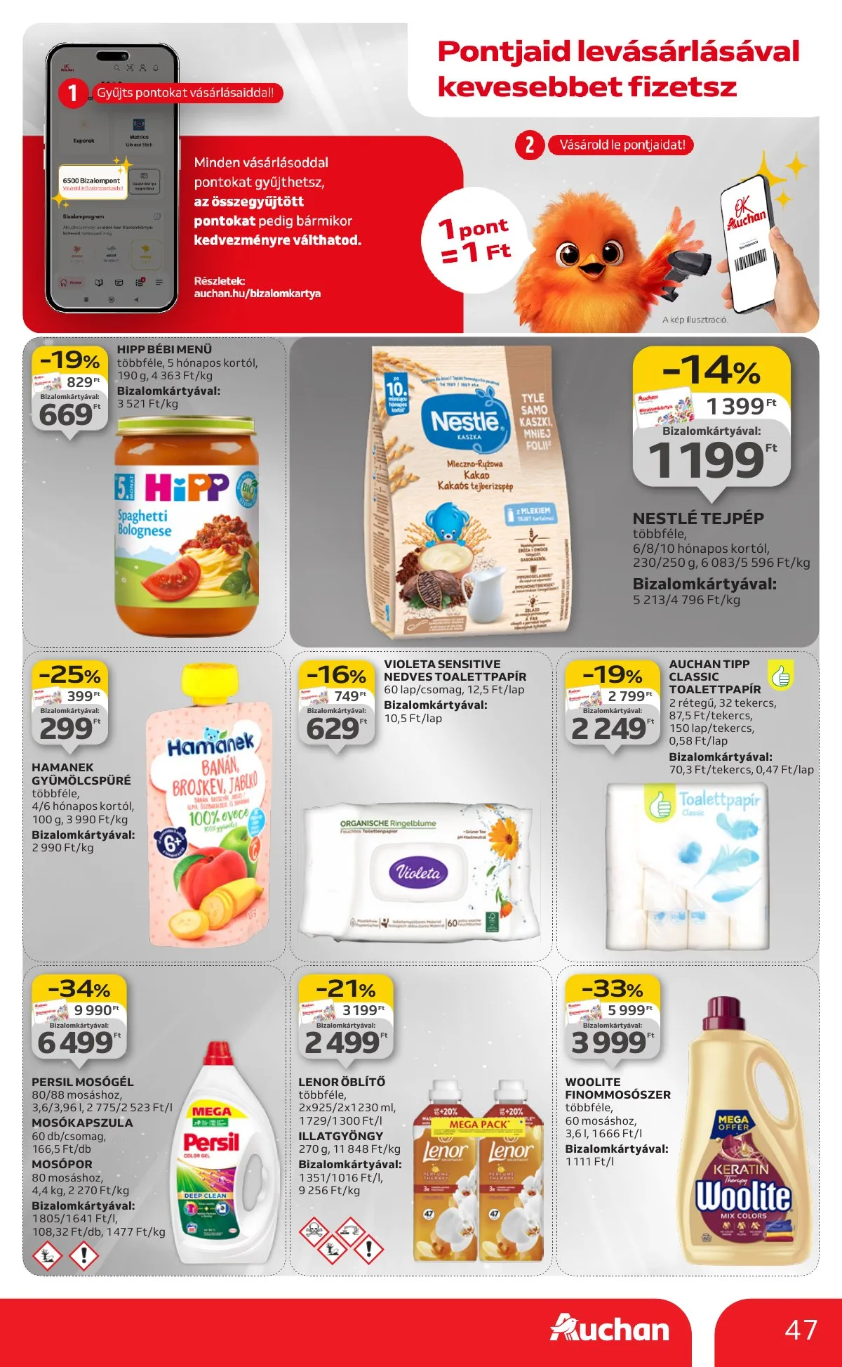 Auchan akciós újság Hipermarket 10.09–10.15 – 47. oldal