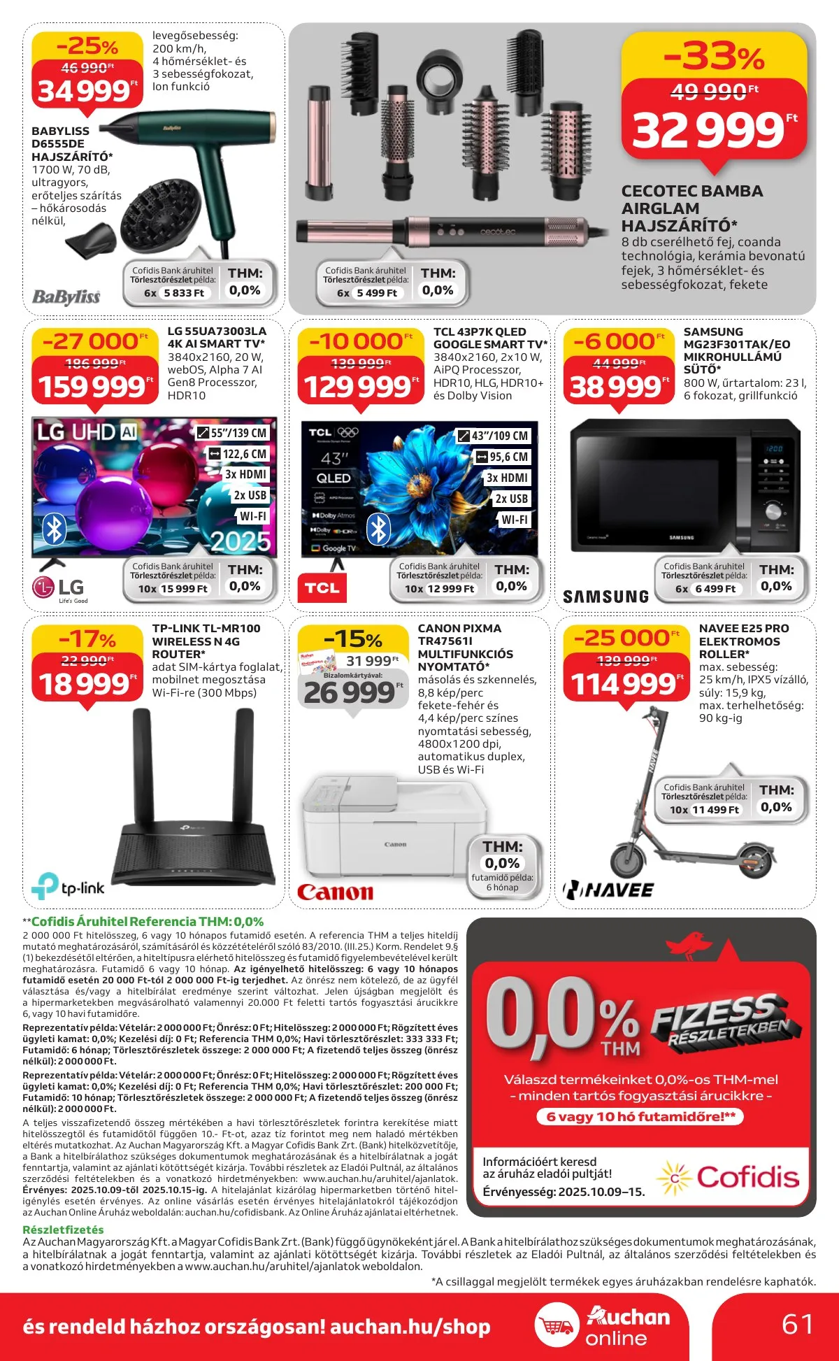 Auchan akciós újság Hipermarket 10.09–10.15 – 61. oldal