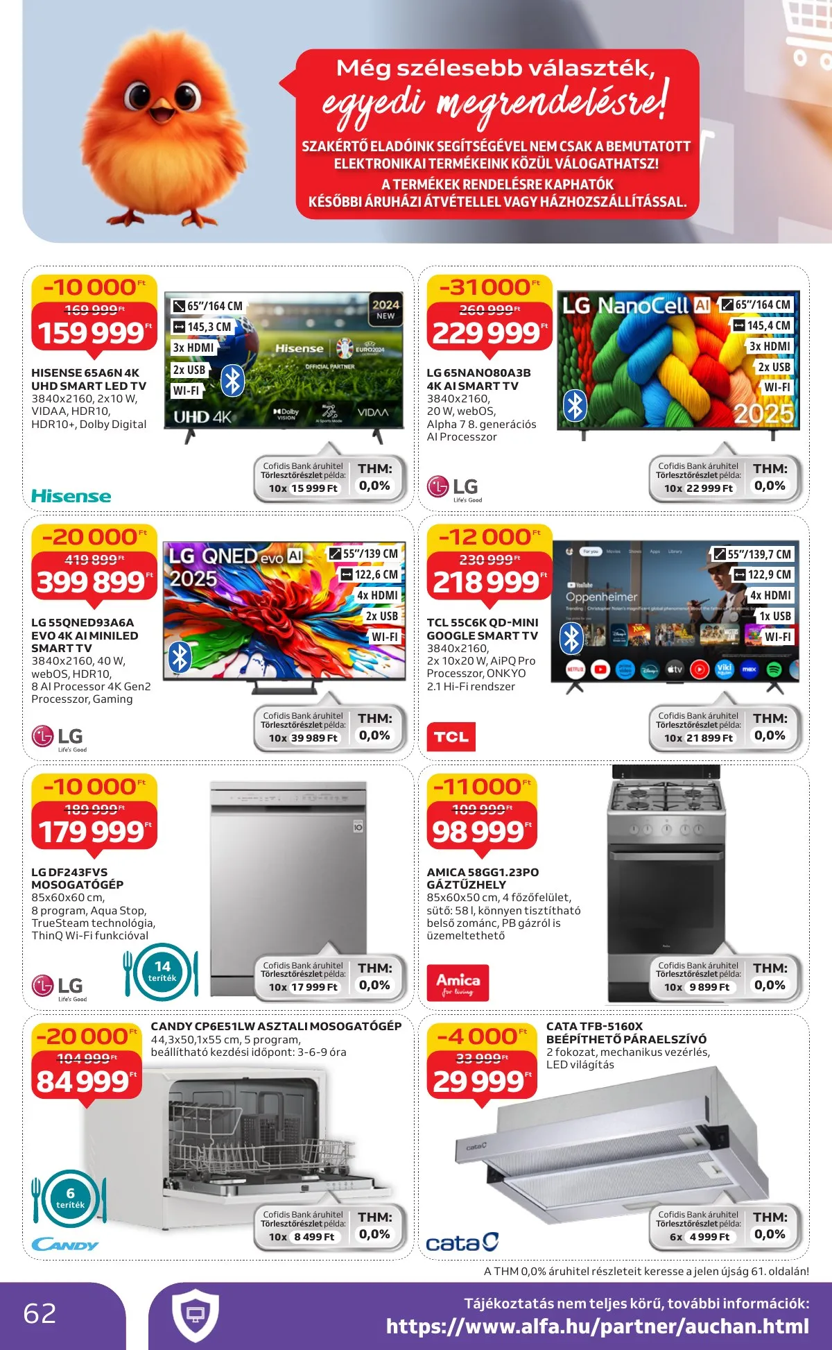 Auchan akciós újság Hipermarket 10.09–10.15 – 62. oldal