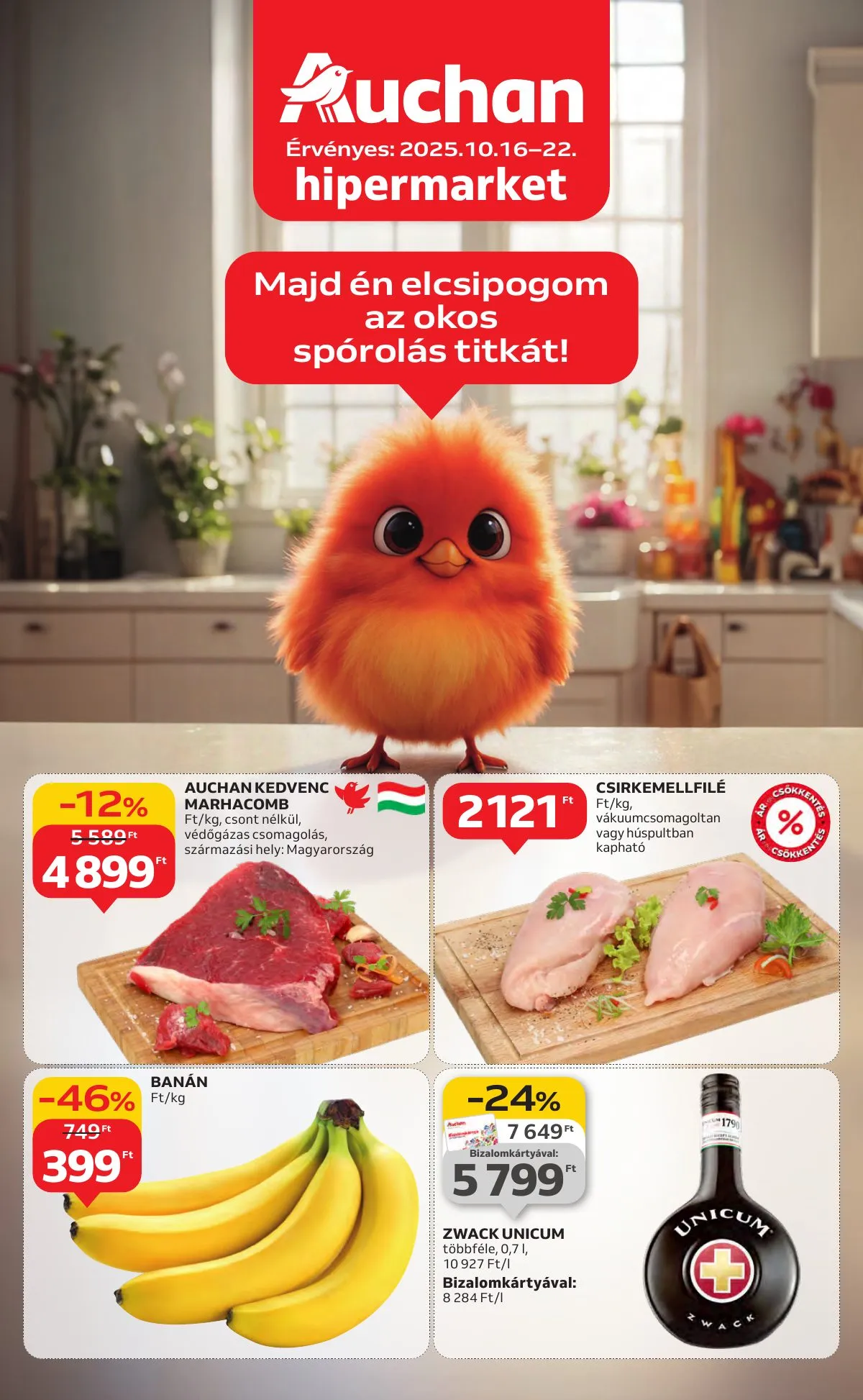 Auchan akciós újság Hipermarket 10.16–10.22