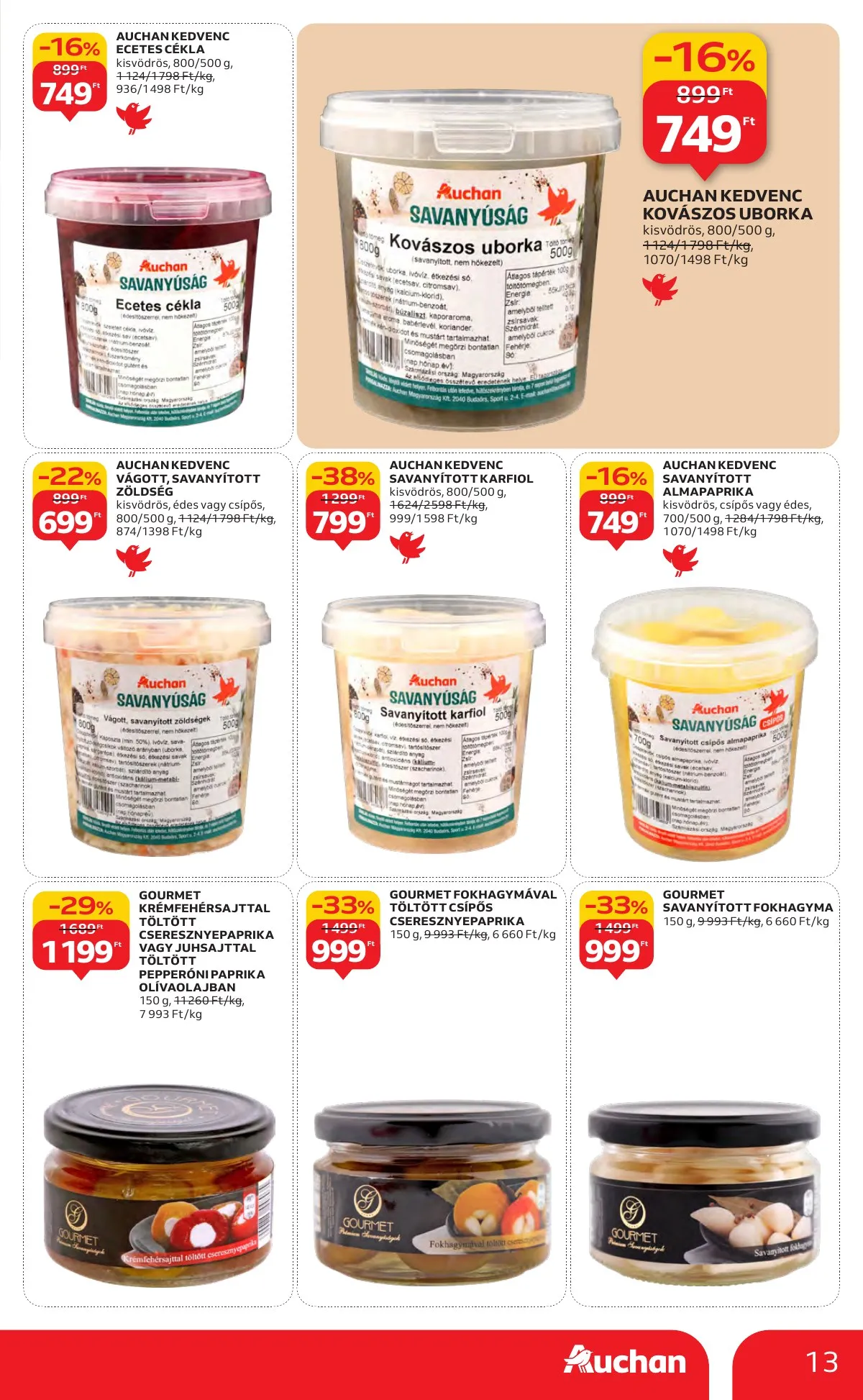 Auchan akciós újság Hipermarket 10.16–10.22 – 13. oldal