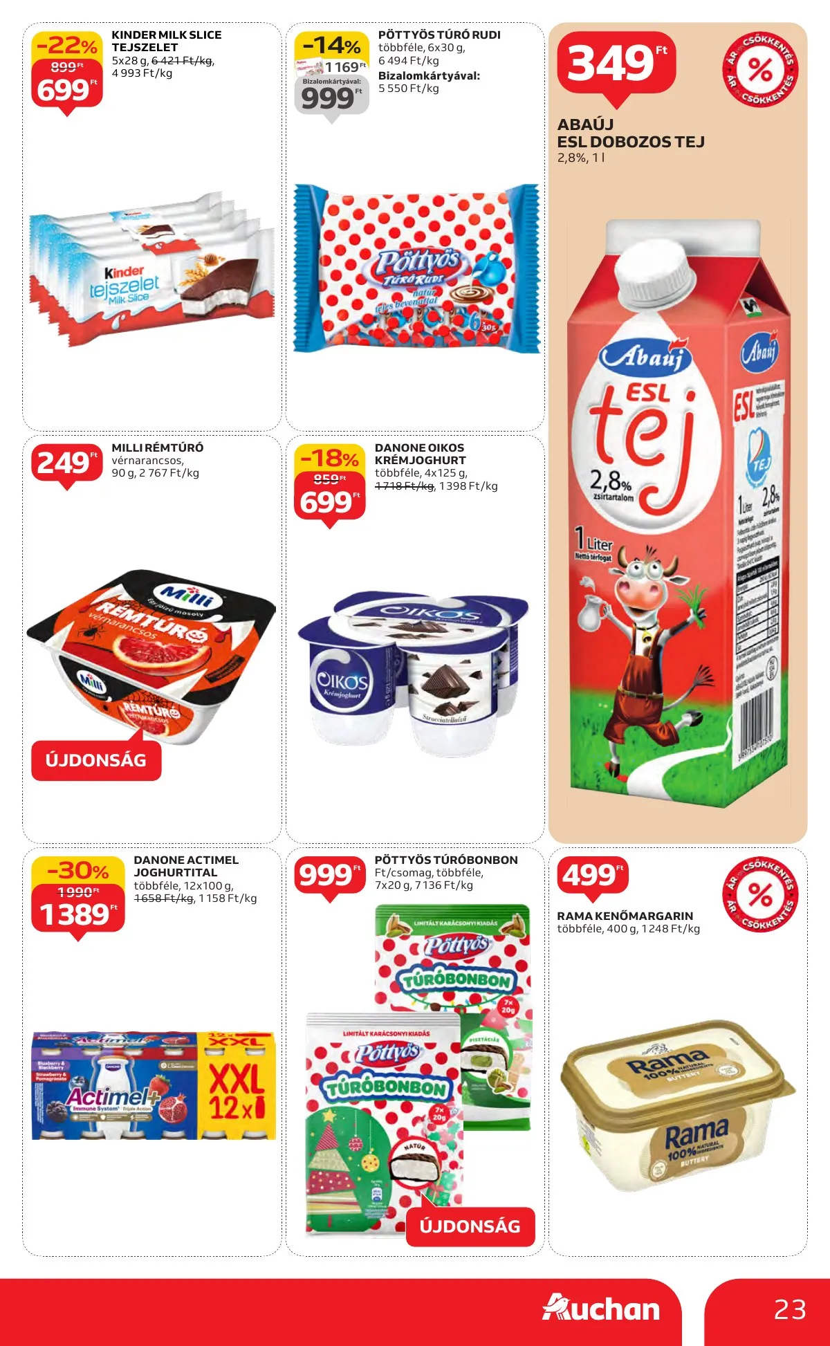 Auchan akciós újság Hipermarket 10.16–10.22 – 23. oldal