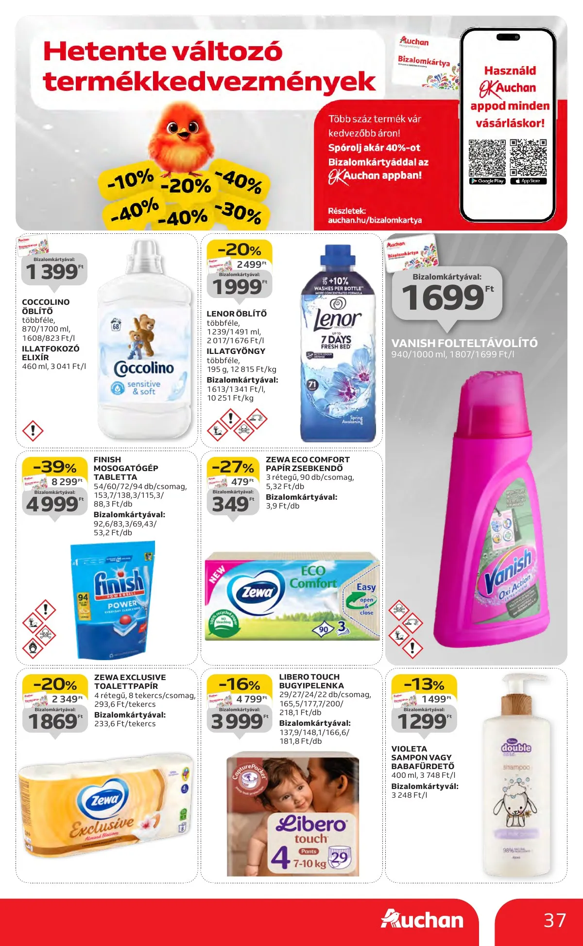 Auchan akciós újság Hipermarket 10.16–10.22 – 37. oldal