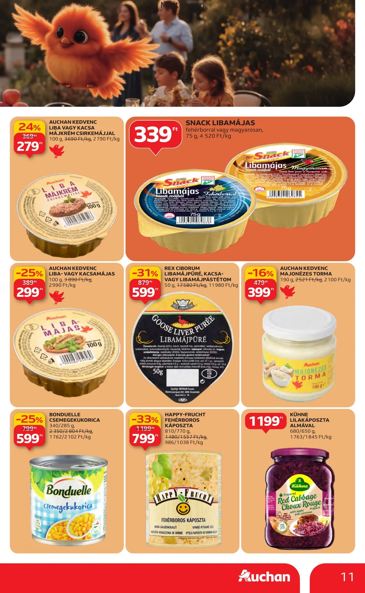 Auchan akciós újság Hipermarket 10.30–11.05 – 11. oldal
