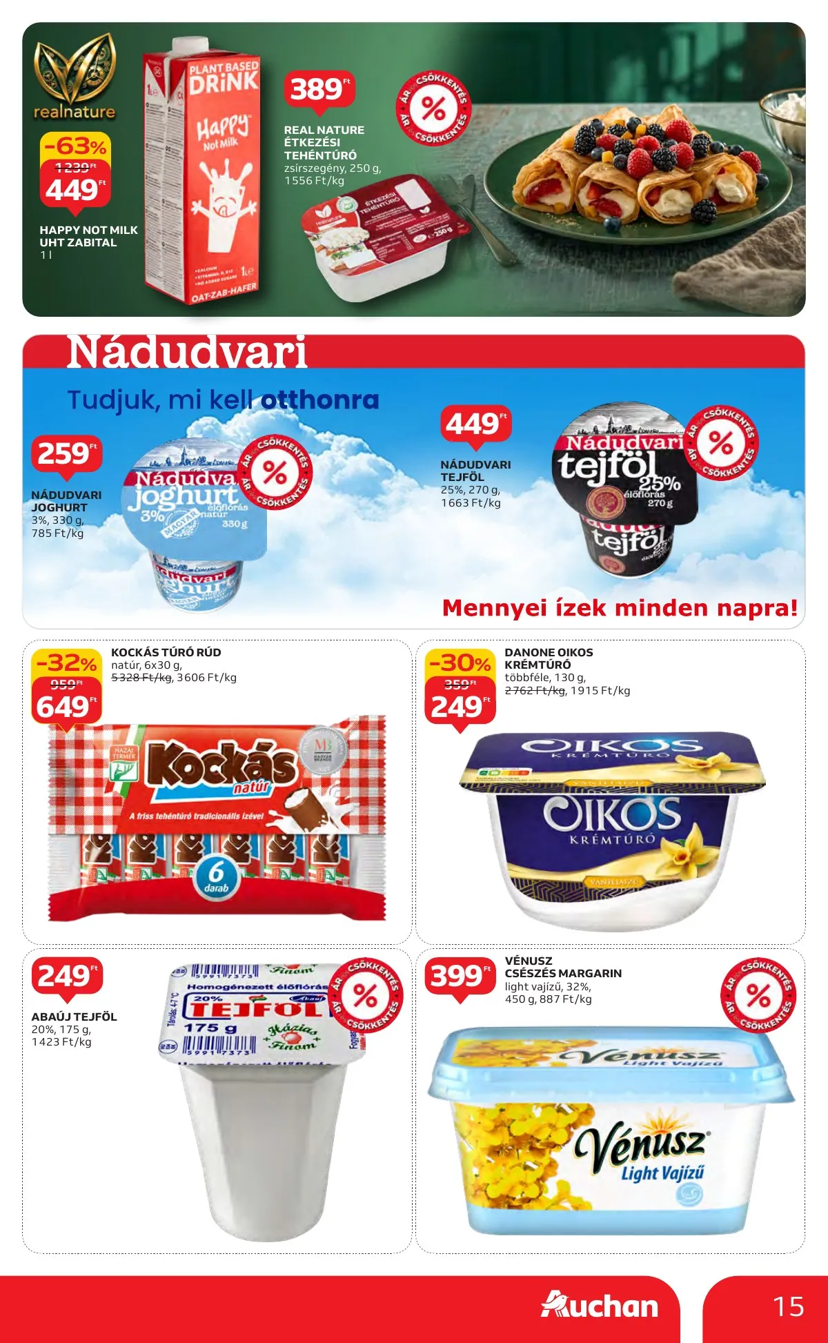 Auchan akciós újság Hipermarket 10.30–11.05 – 15. oldal