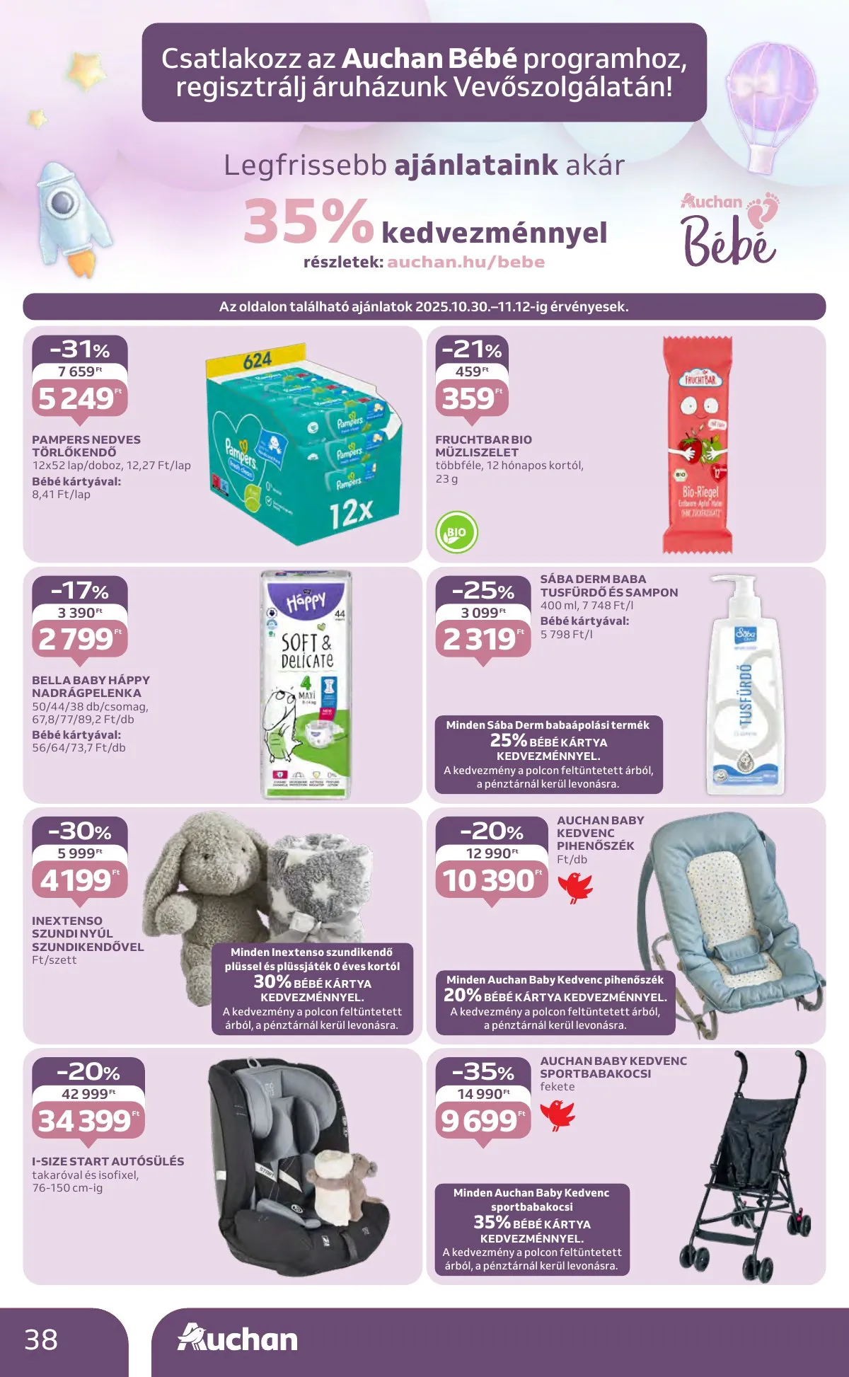 Auchan akciós újság Hipermarket 10.30–11.05 – 38. oldal