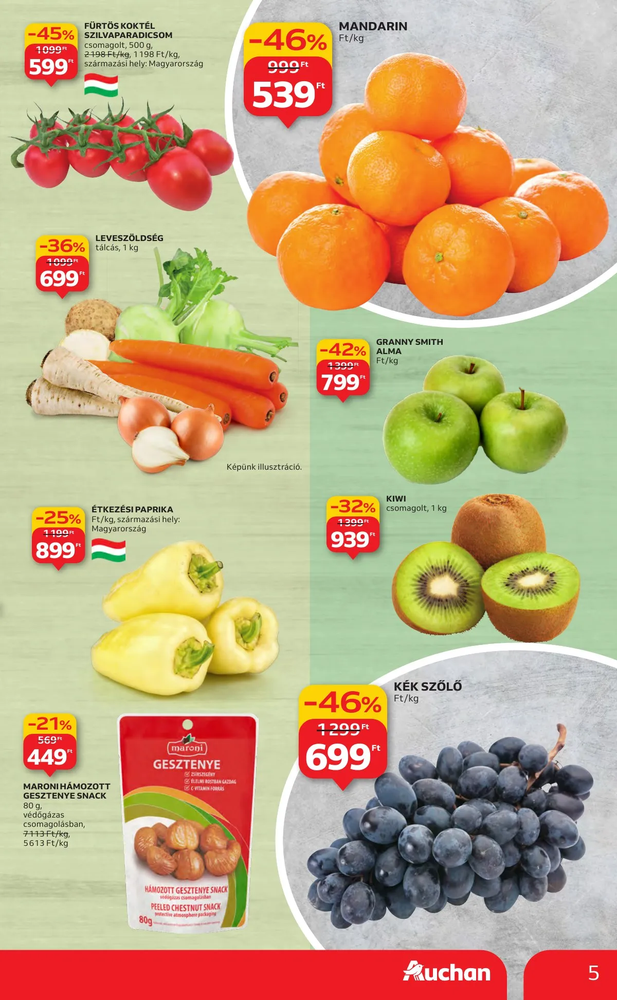 Auchan akciós újság Hipermarket 10.30–11.05 – 5. oldal