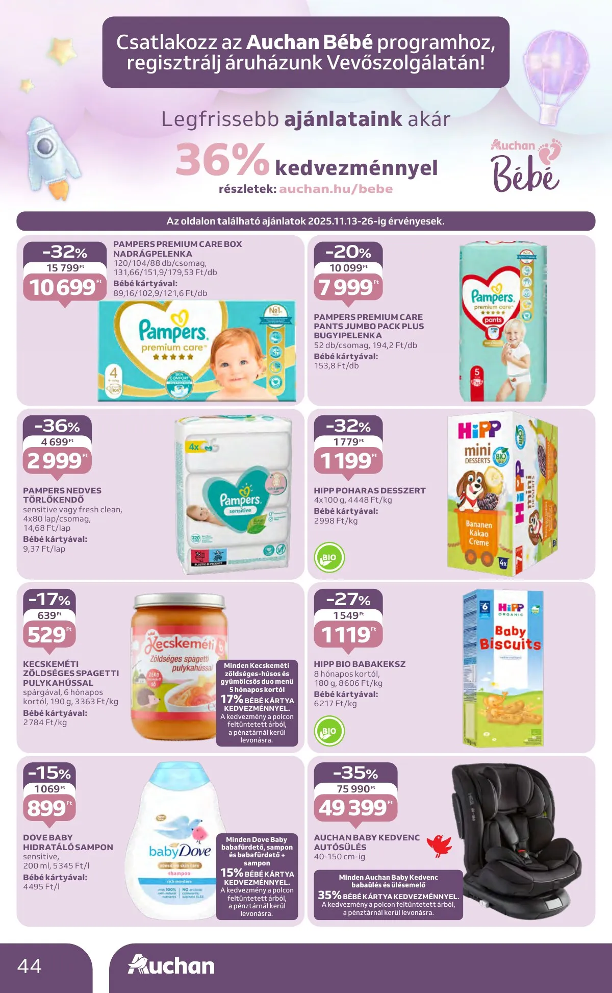 Auchan akciós újság Hipermarket 11.13–11.19 – 44. oldal