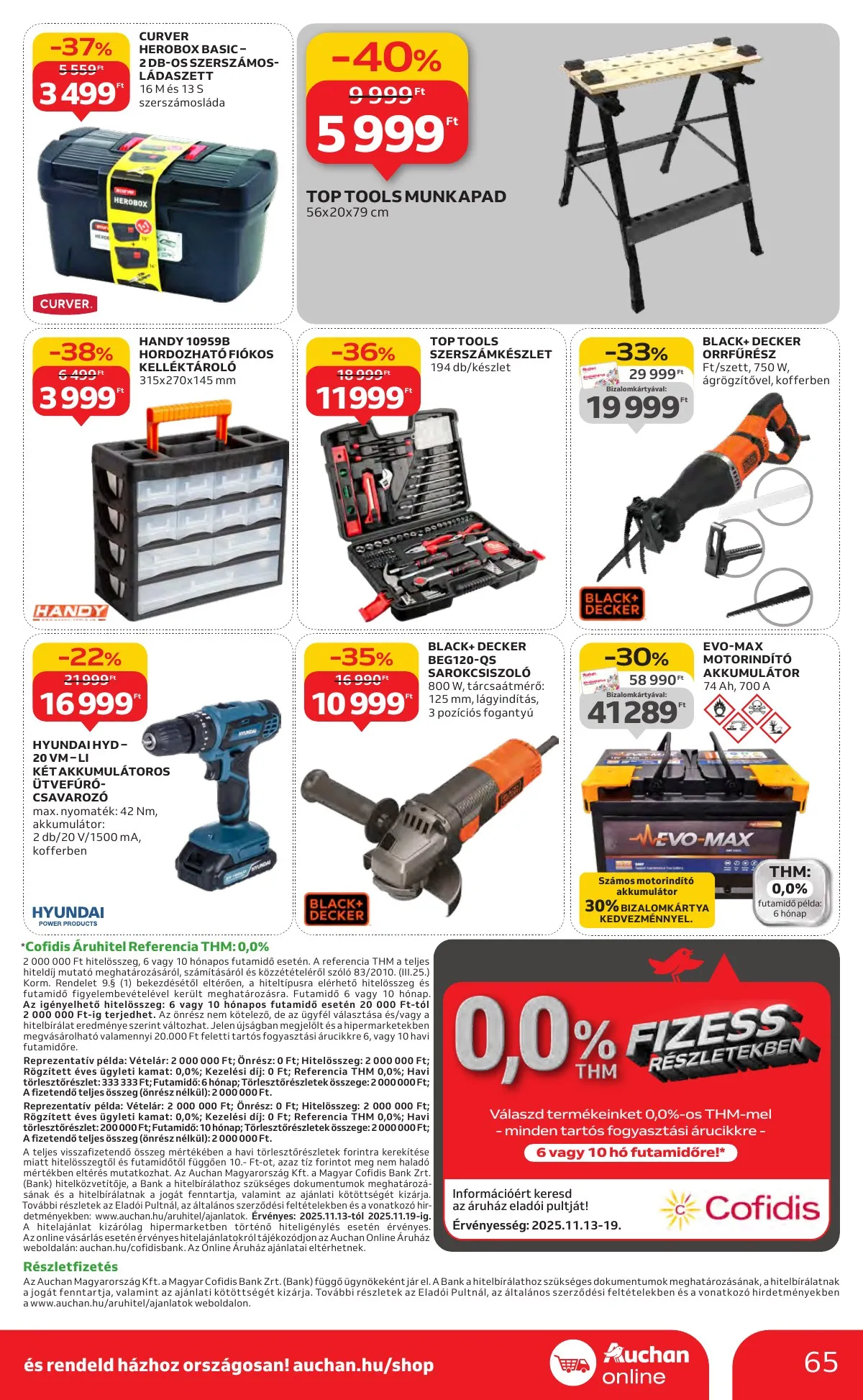 Auchan akciós újság Hipermarket 11.13–11.19 – 65. oldal