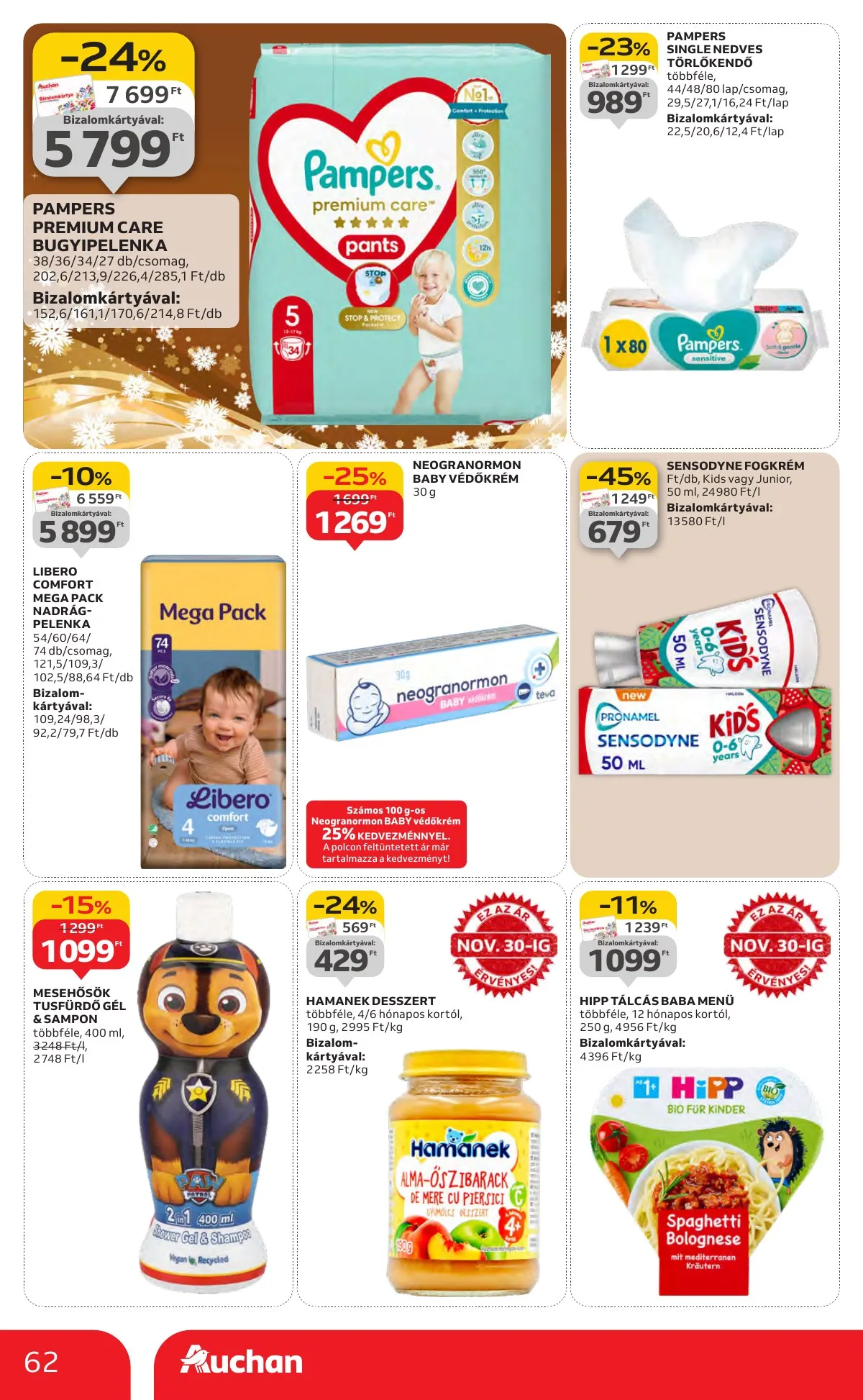 Auchan akciós újság Hipermarket 11.27–12.03 – 62. oldal