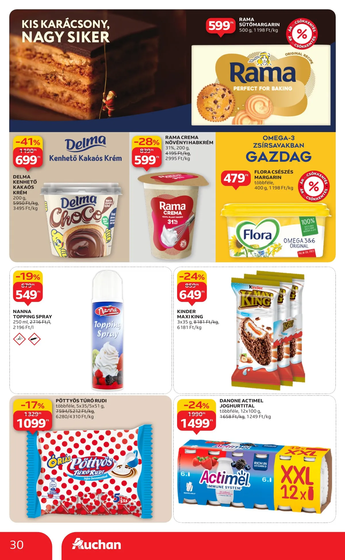 Auchan akciós újság Hipermarket 12.04–12.10 – 30. oldal