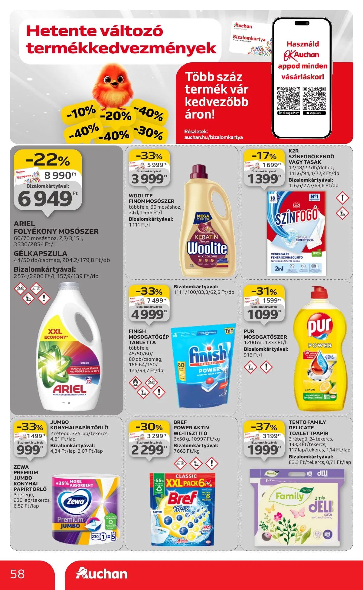 Auchan akciós újság Hipermarket 12.04–12.10 – 58. oldal
