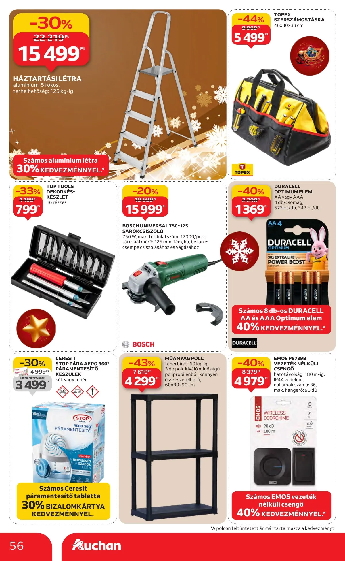 Auchan akciós újság Hipermarket 12.11–12.17 – 56. oldal