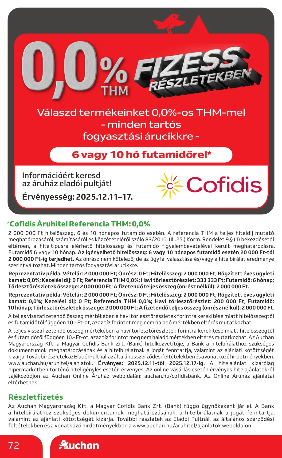 Auchan akciós újság Hipermarket 12.11–12.17 – 72. oldal