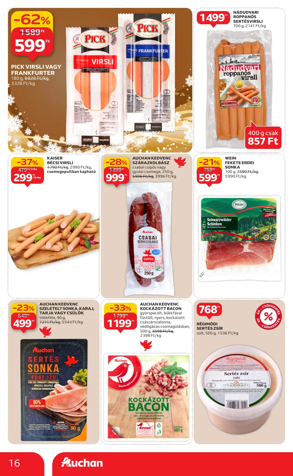 Auchan akciós újság Hipermarket 12.18–12.24 – 16. oldal