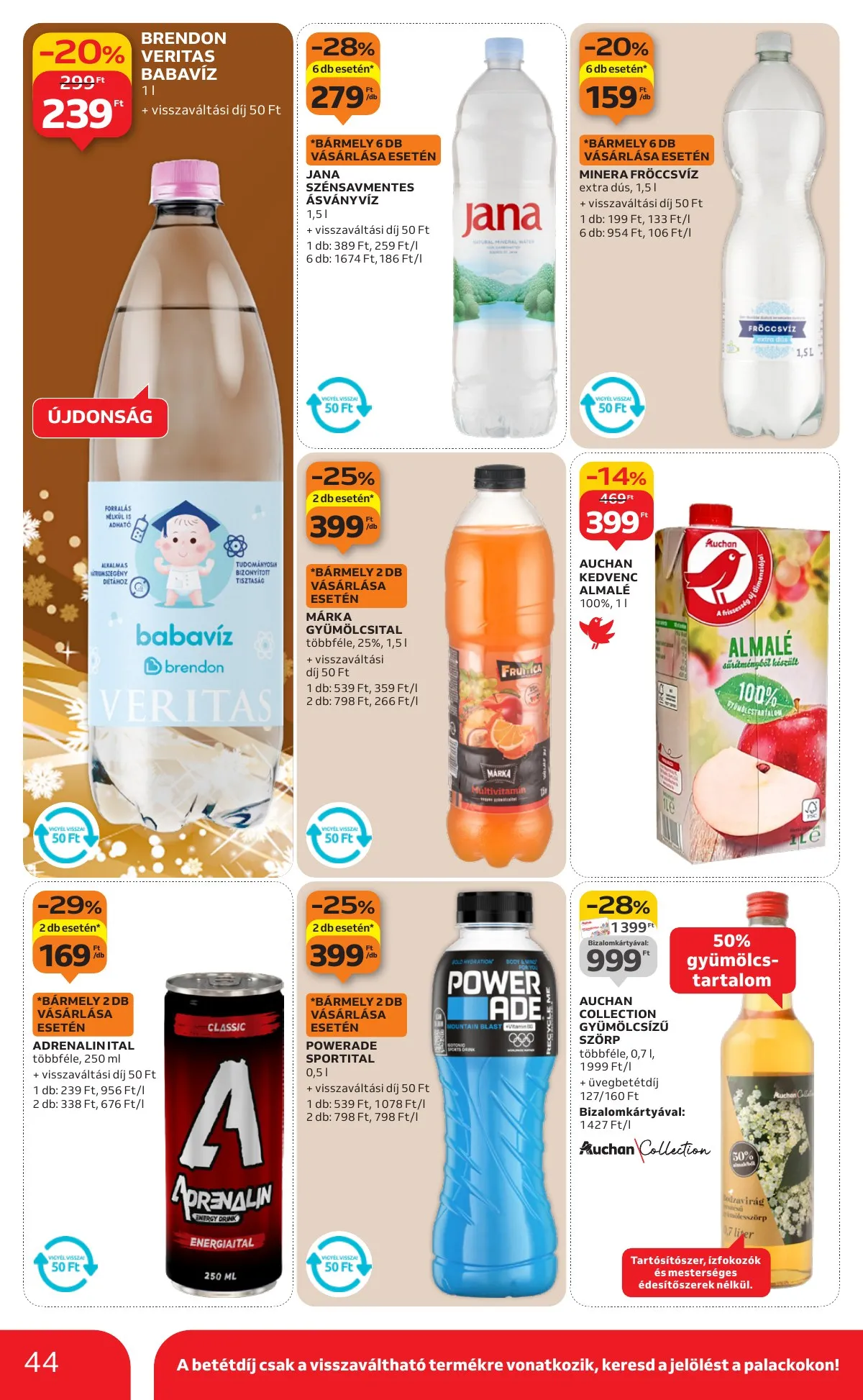 Auchan akciós újság Hipermarket 12.18–12.24 – 44. oldal
