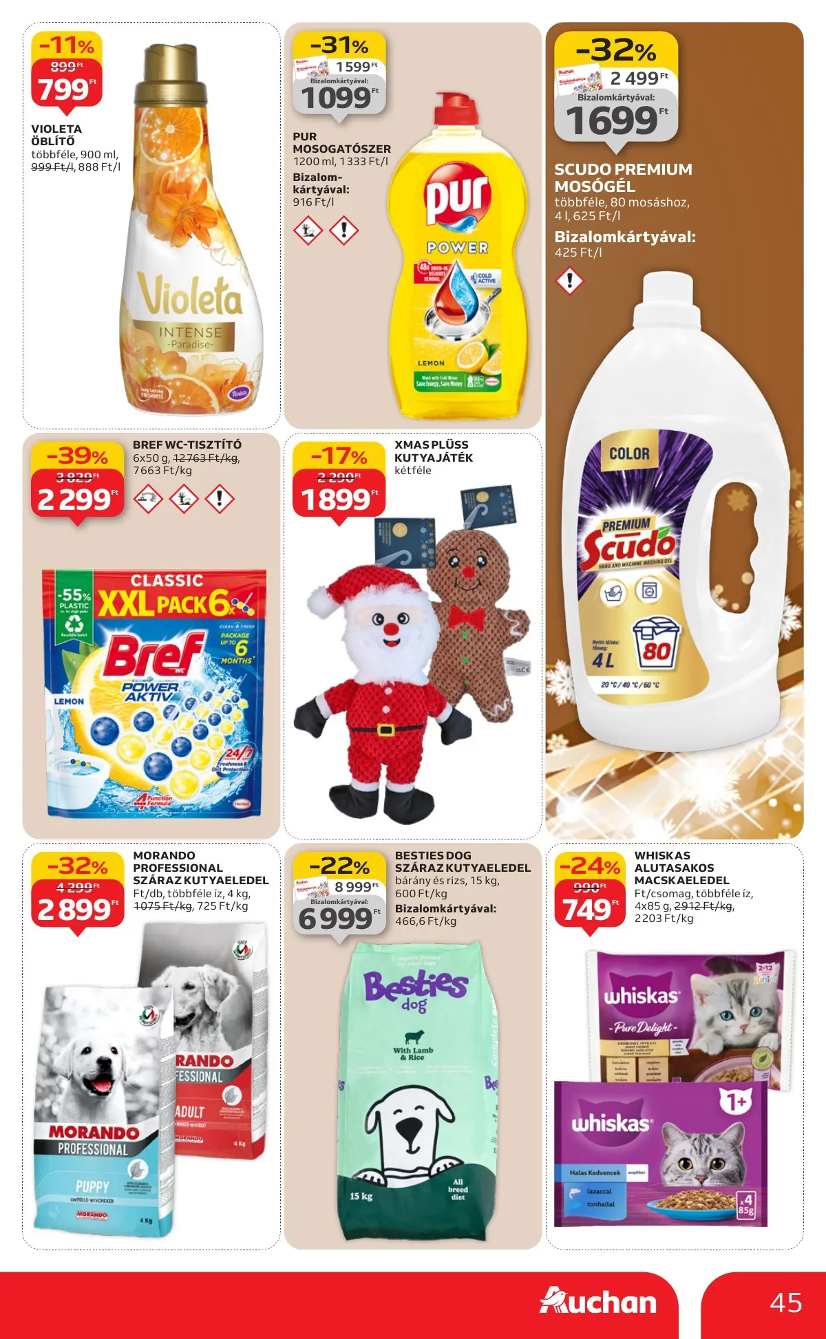 Auchan akciós újság Hipermarket 12.18–12.24 – 45. oldal