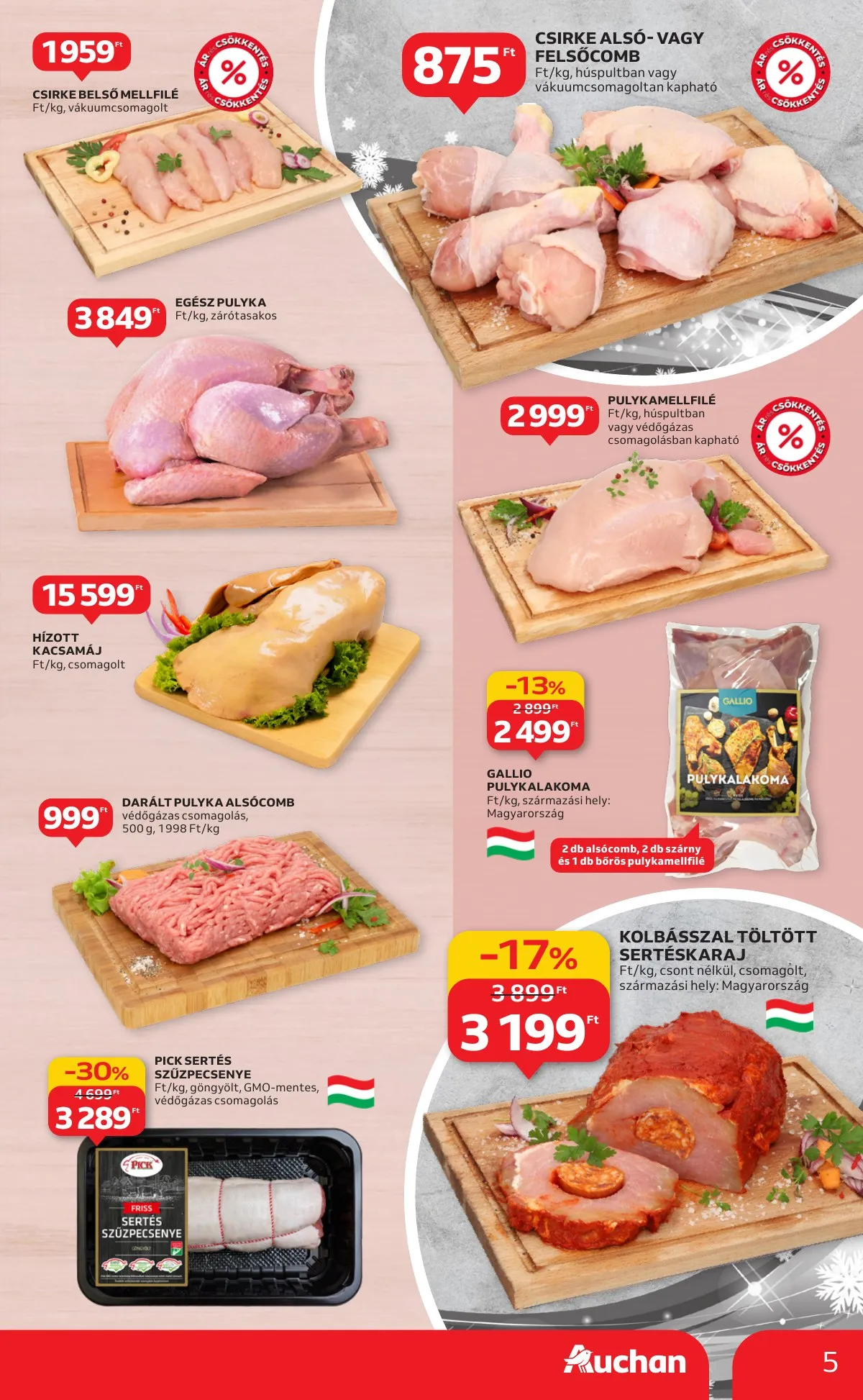 Auchan akciós újság Hipermarket 12.18–12.24 – 5. oldal