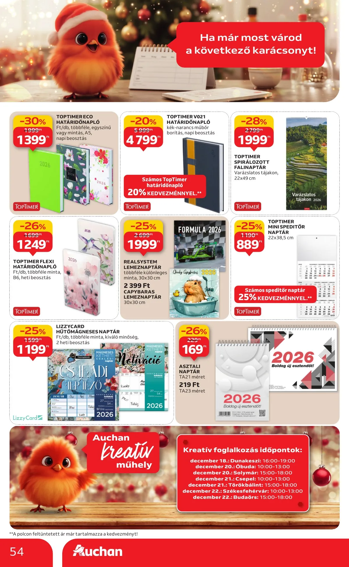 Auchan akciós újság Hipermarket 12.18–12.24 – 54. oldal