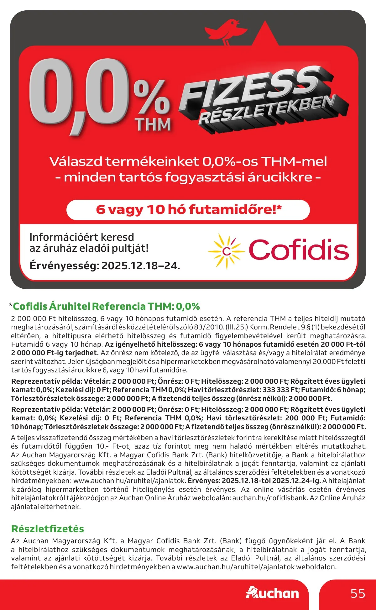 Auchan akciós újság Hipermarket 12.18–12.24 – 55. oldal