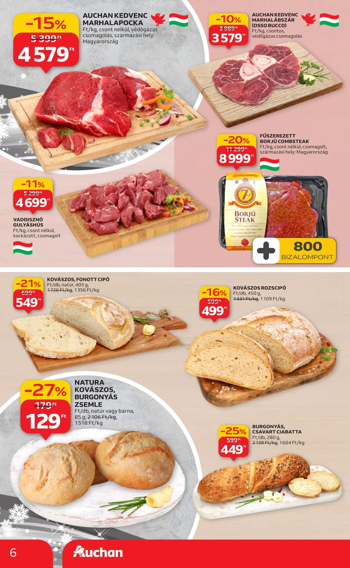 Auchan akciós újság Hipermarket 12.18–12.24 – 6. oldal