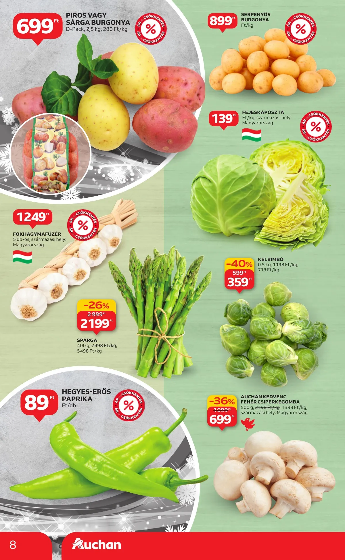 Auchan akciós újság Hipermarket 12.18–12.24 – 8. oldal