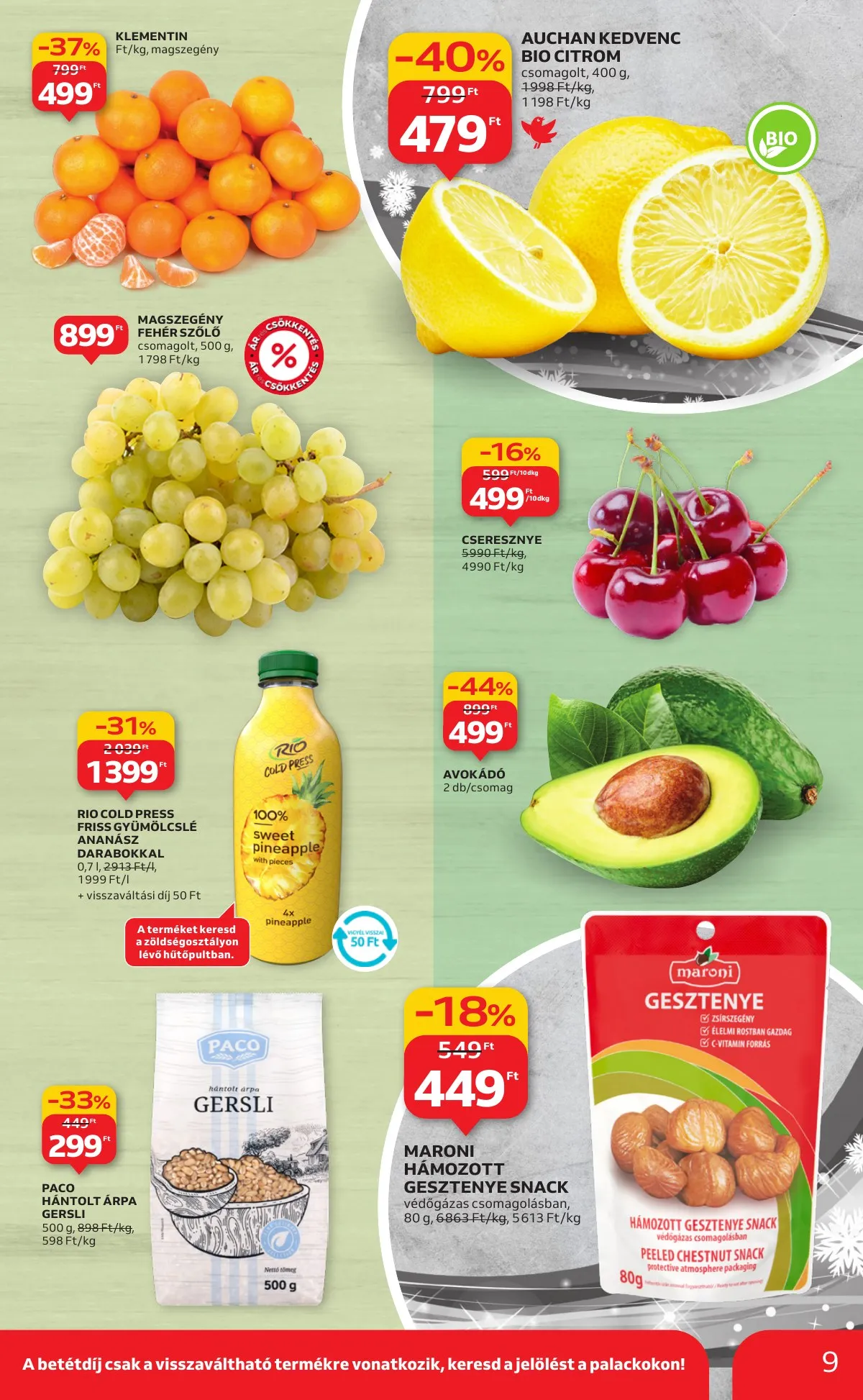 Auchan akciós újság Hipermarket 12.18–12.24 – 9. oldal