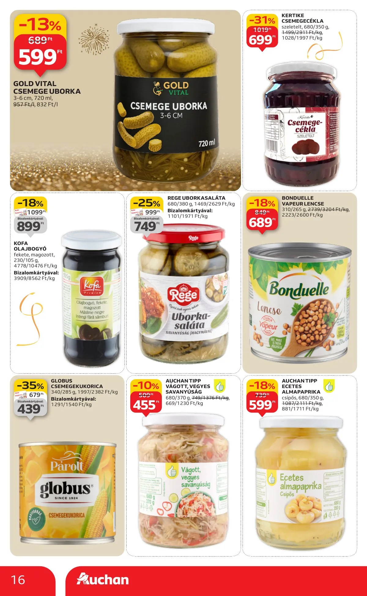 Auchan akciós újság Hipermarket 12.27–12.31 – 16. oldal