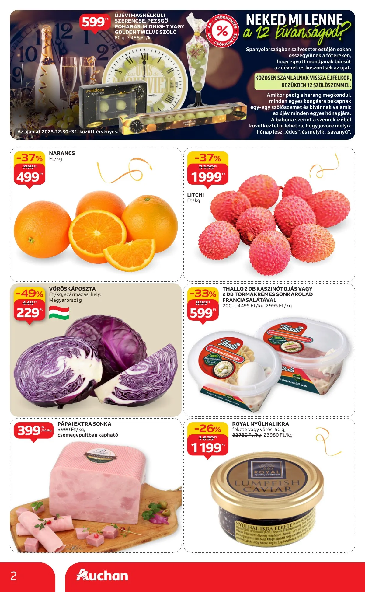 Auchan akciós újság Hipermarket 12.27–12.31 – 2. oldal
