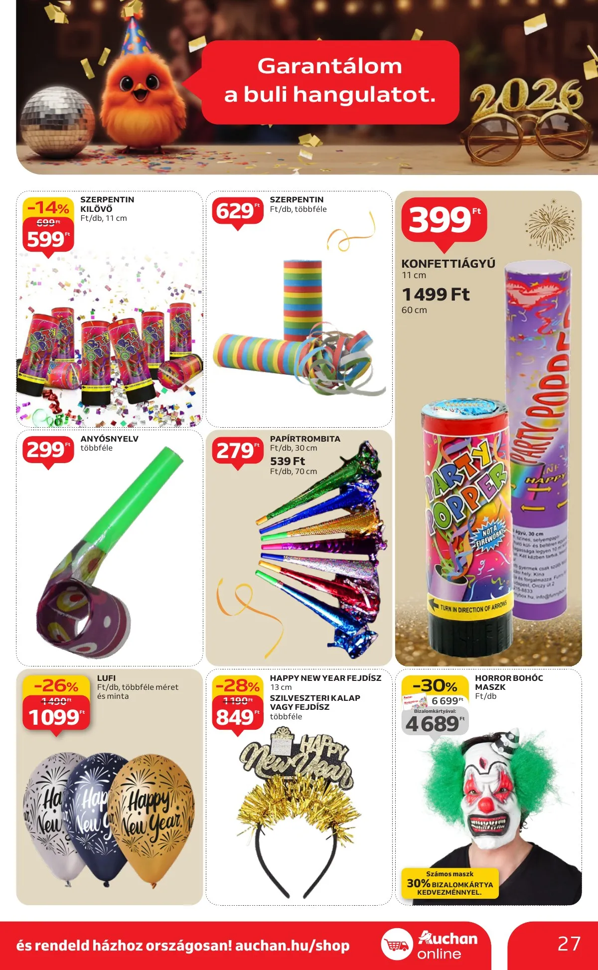 Auchan akciós újság Hipermarket 12.27–12.31 – 27. oldal