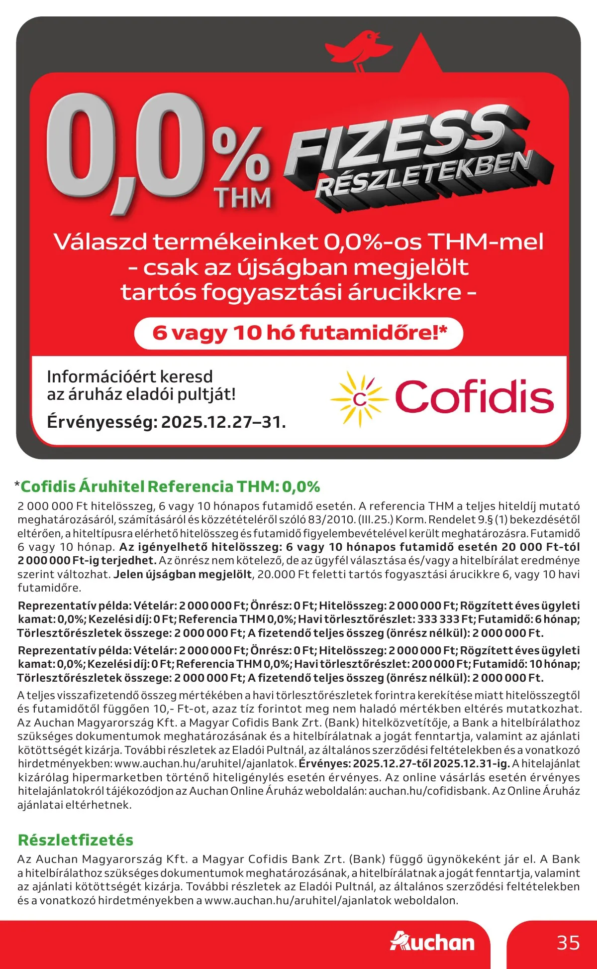 Auchan akciós újság Hipermarket 12.27–12.31 – 35. oldal
