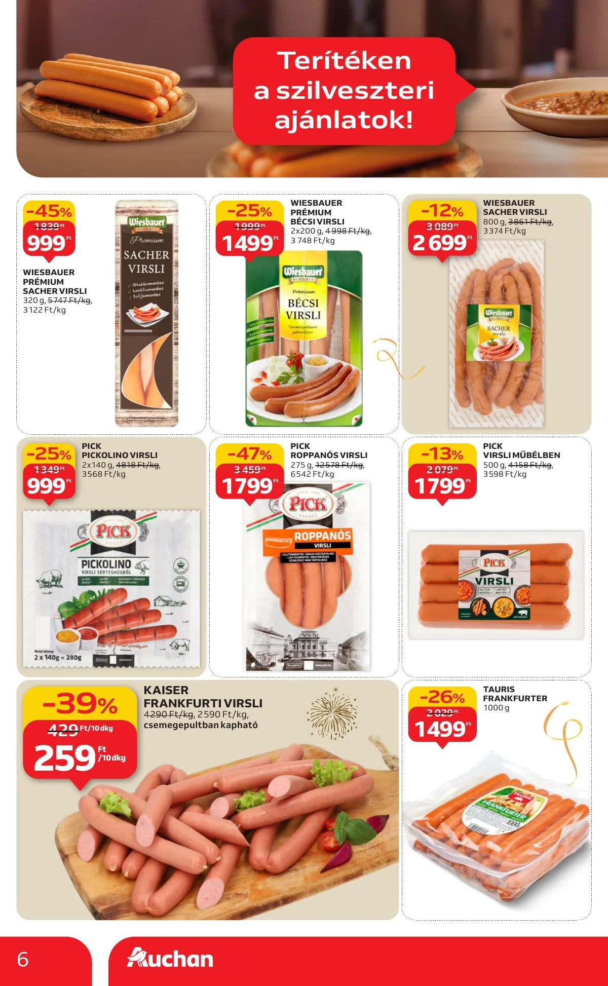 Auchan akciós újság Hipermarket 12.27–12.31 – 6. oldal