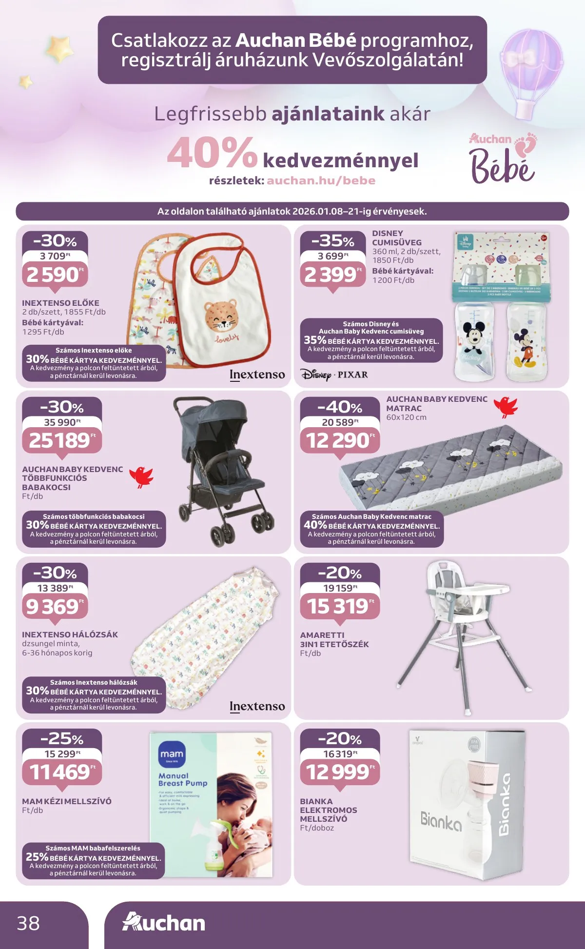 Auchan akciós újság Hipermarket 01.08–01.14 – 38. oldal