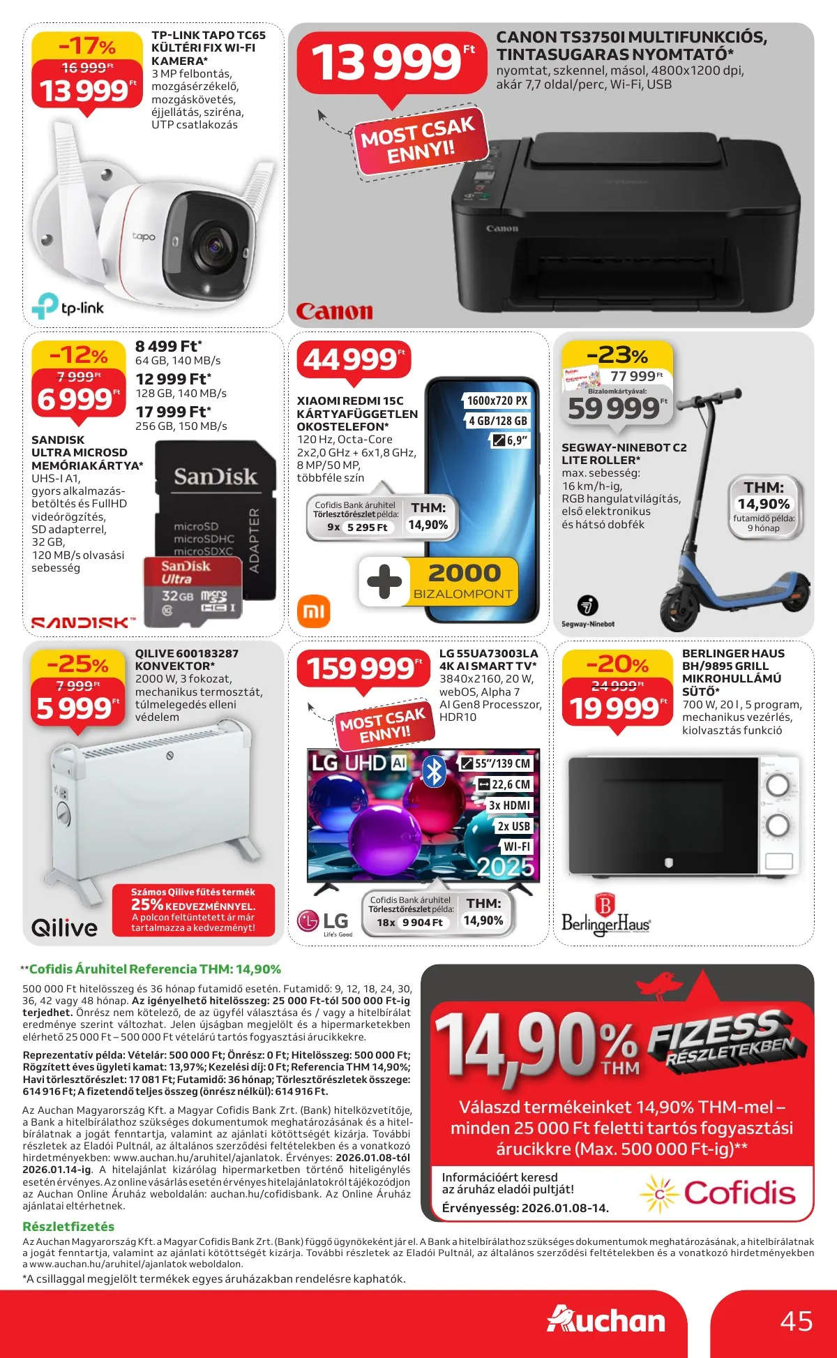 Auchan akciós újság Hipermarket 01.08–01.14 – 45. oldal