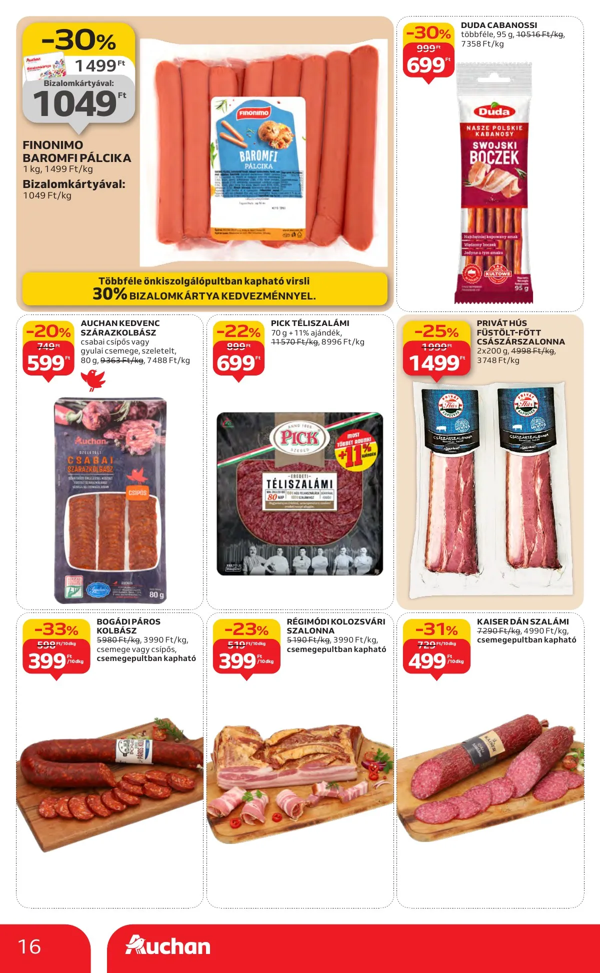 Auchan akciós újság Hipermarket 01.22–01.28 – 16. oldal