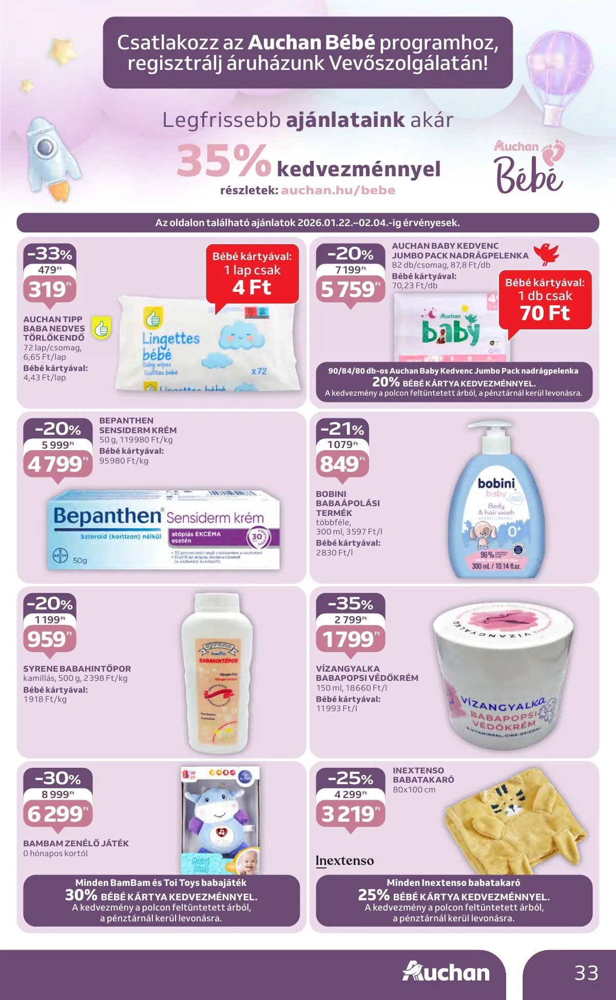 Auchan akciós újság Hipermarket 01.22–01.28 – 33. oldal
