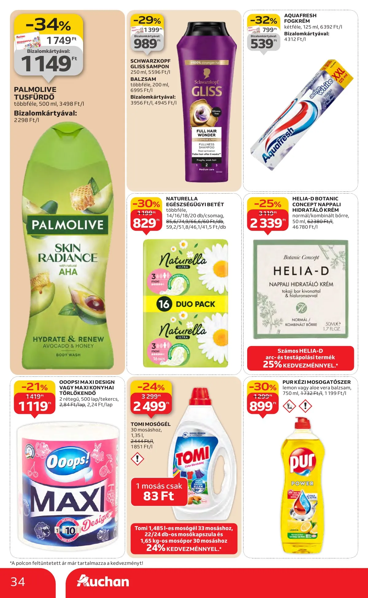 Auchan akciós újság Hipermarket 01.22–01.28 – 34. oldal