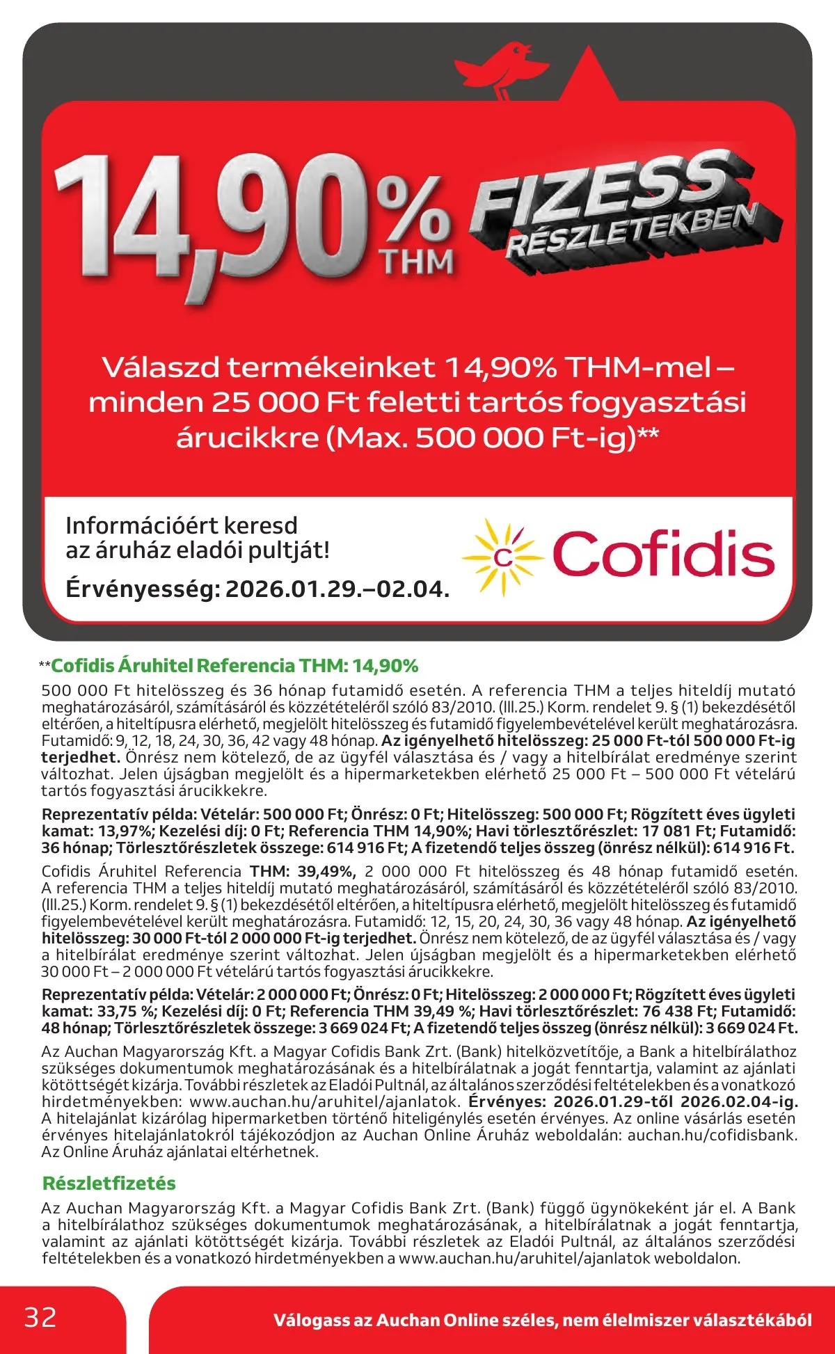 Auchan akciós újság Hipermarket 01.29–02.04 – 32. oldal