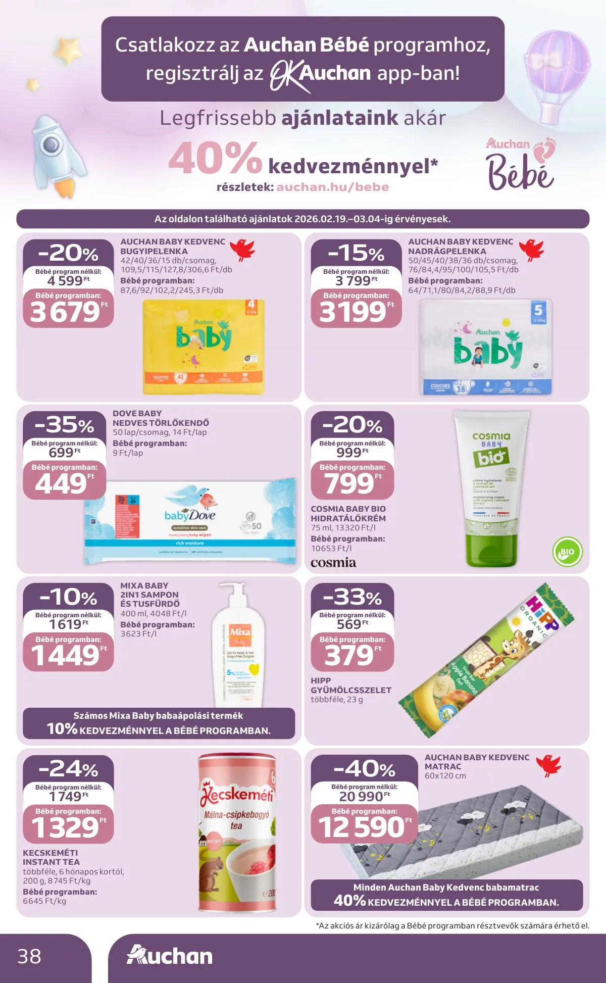 Auchan akciós újság Hipermarket 02.19–02.25 – 38. oldal