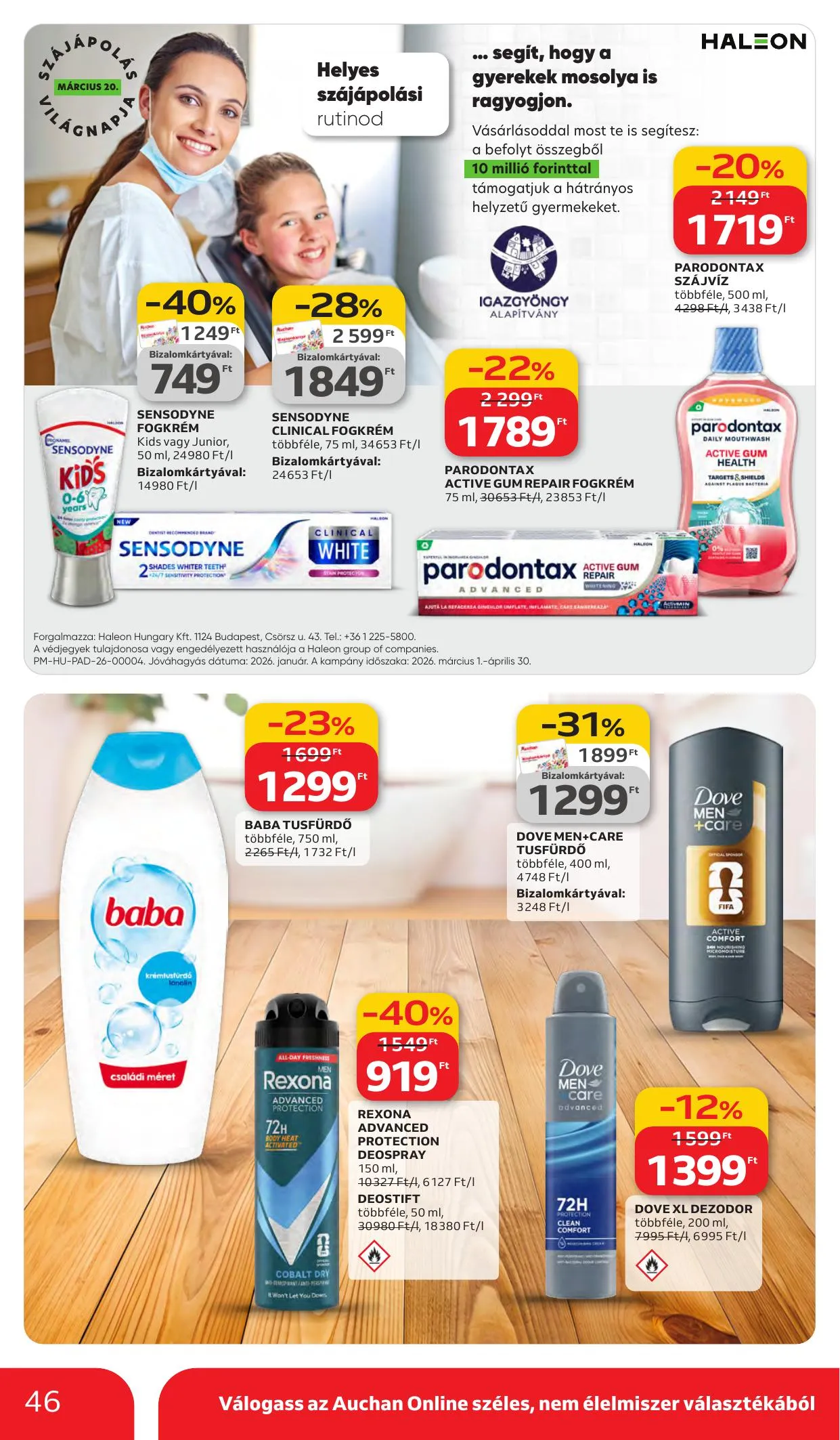 Auchan akciós újság Hipermarket 03.05–03.11 – 46. oldal