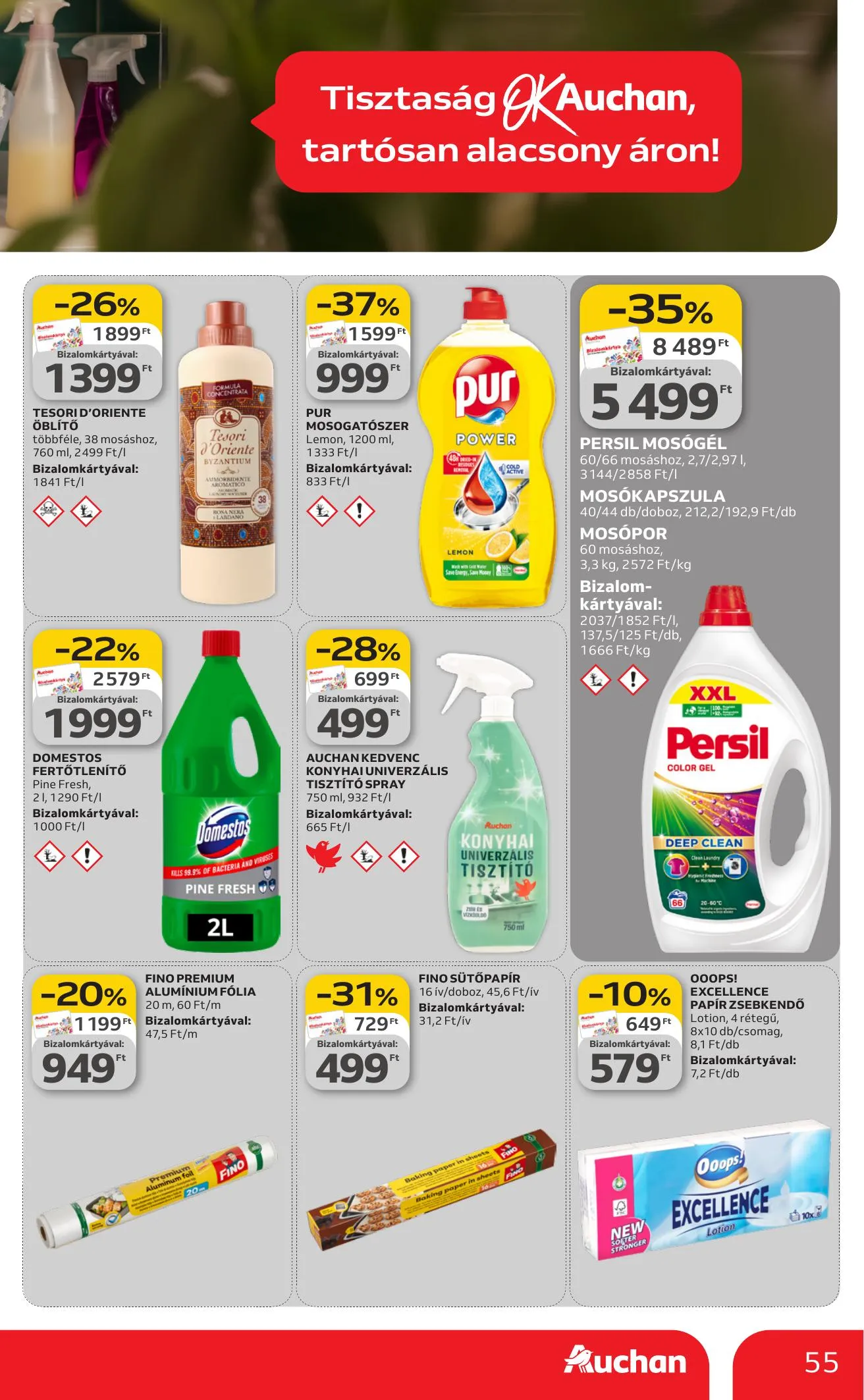 Auchan akciós újság Hipermarket 03.12–03.18 – 55. oldal